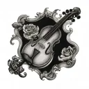 fiddle tattoo design idea