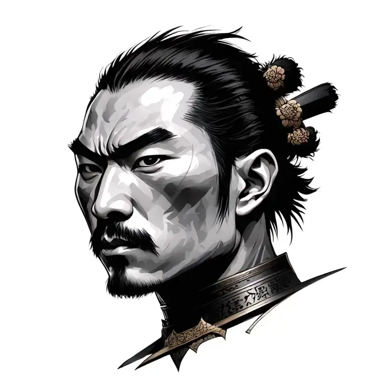Taiwanese / asian warrior tattoo design idea