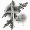 three crosses tattoo design idea