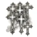 three crosses tattoo design idea