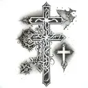 three crosses tattoo design idea