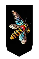 firefly, ladybug, bumble bee, butterfly wings tattoo design idea