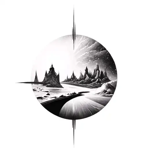 Coverup Space tattoo design idea