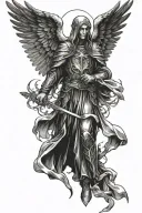 Azrael archangel tattoo design idea