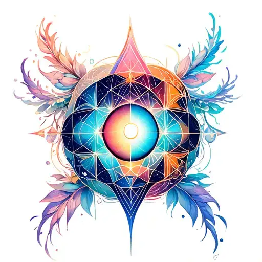 sacred geometry tattoo design idea