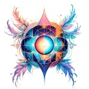 sacred geometry tattoo design idea