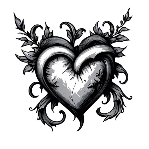 licitar heart croatian tattoo design idea