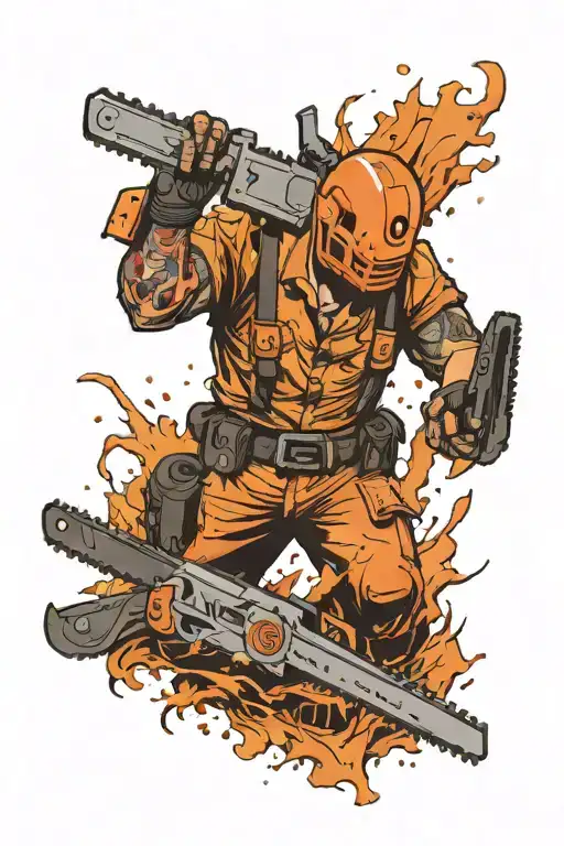 chainsaw man power tattoo design idea