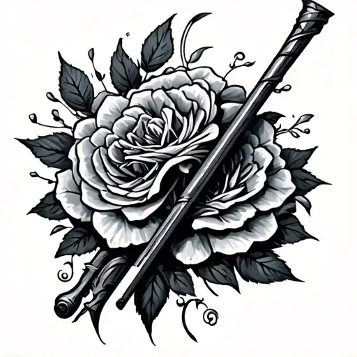 Rod And Staff tattoo design idea