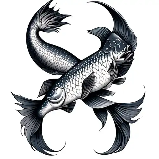 Pisces And Sagittarius tattoo design idea