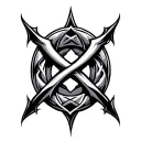 Elden Ring Rune (Elden Ring logo symbol) – clean, symmetrical, instantly recognizable to fans, and simple to line out. tattoo design idea