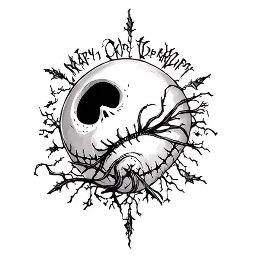 nightmare before christmas tattoo design idea