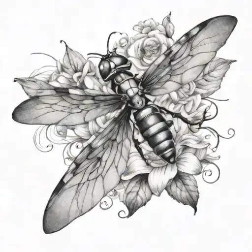 dragonfly frog sea  turtle flowers bee water sleeve tattoo tattoo design idea
