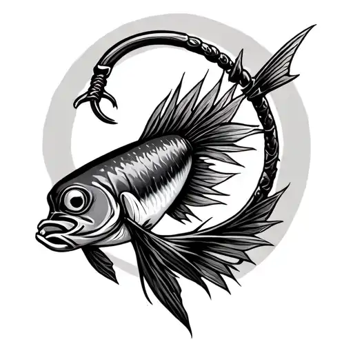 fishing hook memorial tattoo design tattoo design idea