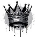 broken crown tattoo design idea