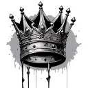 broken crown tattoo design idea