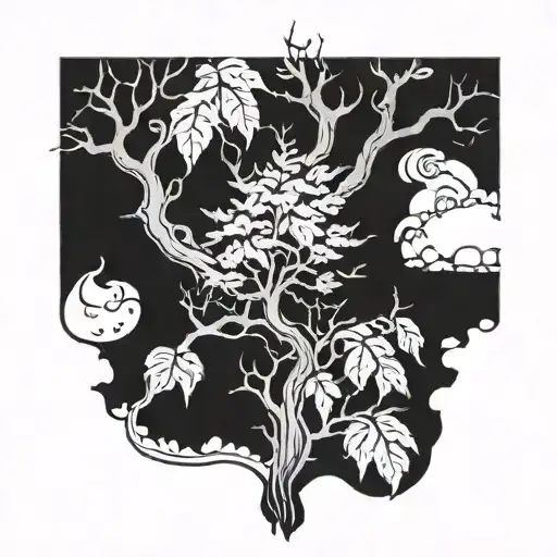 poison tree tattoo design idea