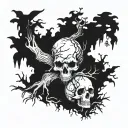 poison tree tattoo design idea