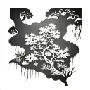 poison tree tattoo design idea
