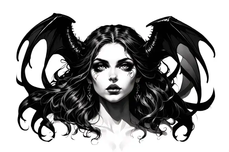 succubus tattoo design idea