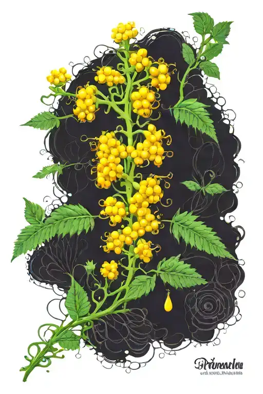 Psychedelic mimosa hostilis dmt molecule forming tattoo design idea