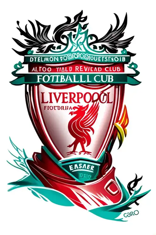 Liverpool football club honours wall tattoo design idea