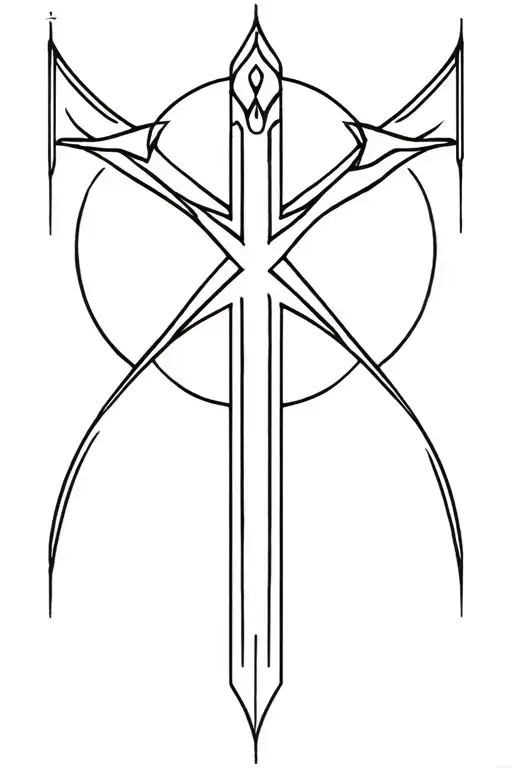 "Way and Truth and Life" Christian Cross Futuristic Cyber ​​Sigil tattoo design idea