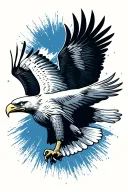 flying eagle soaring tattoo design idea