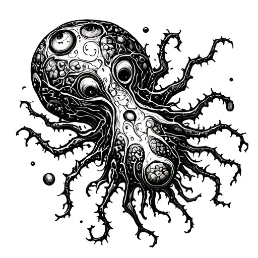 Sacred bacterium tattoo design idea