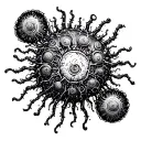 Sacred bacterium tattoo design idea
