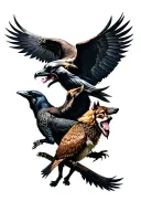 Ares+(dog+vultures),Mars+(wolves+woodpecker) and Odin+( valkyries+ravens) tattoo design idea