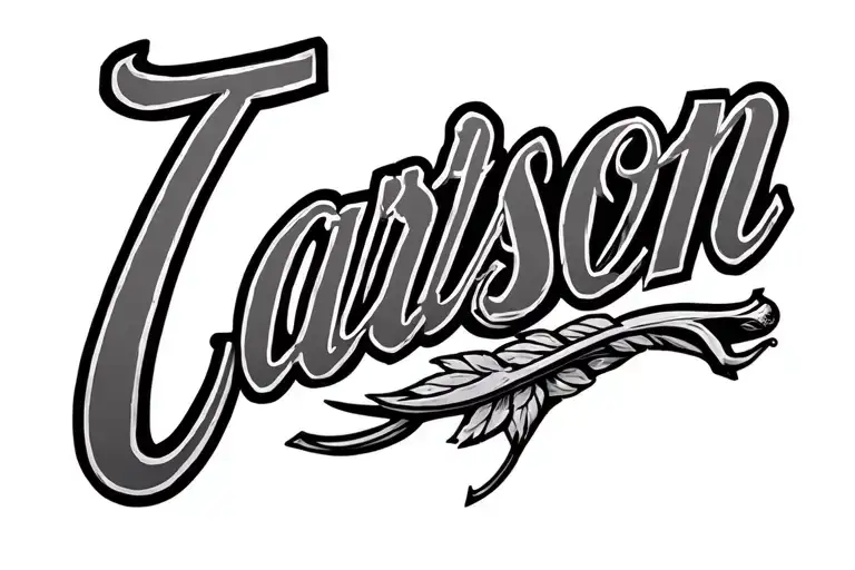 Tramp Stamp that says Carson tattoo design idea