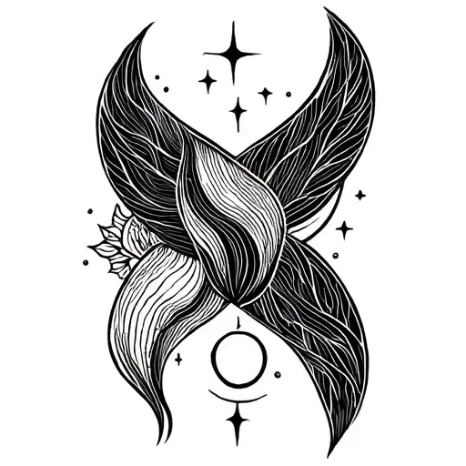 Gemini and Aquarius tattoo design idea