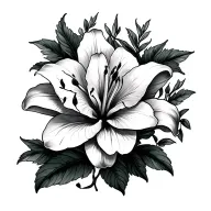 lilly flower pedal tattoo design idea