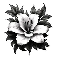 lilly flower pedal tattoo design idea