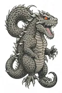 Godzilla tattoo design idea