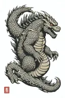 Godzilla tattoo design idea