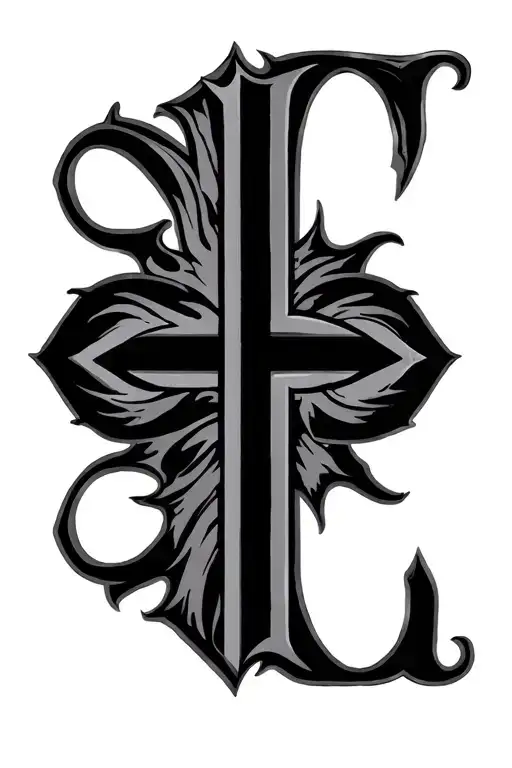 A vertical word-based tattoo featuring the word "WRATH" in bold, uppercase letters. Each letter in WRATH serves as an ac tattoo design idea