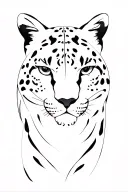 snow leopard tattoo design idea