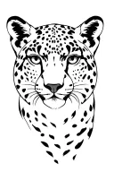 snow leopard tattoo design idea