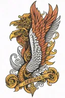 hermes wing  tattoo design idea
