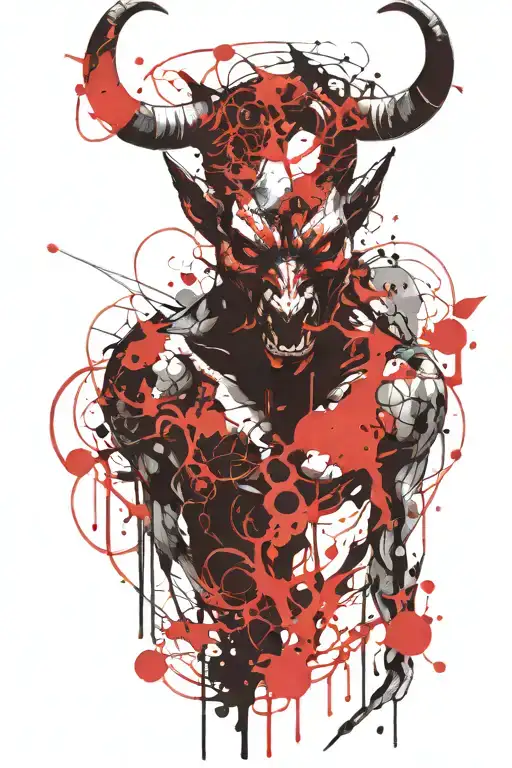 devil horns tattoo design idea