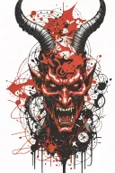 devil horns tattoo design idea
