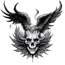 Heaven Vs Hell tattoo design idea