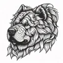 create a chow chow dog tatooo tattoo design idea