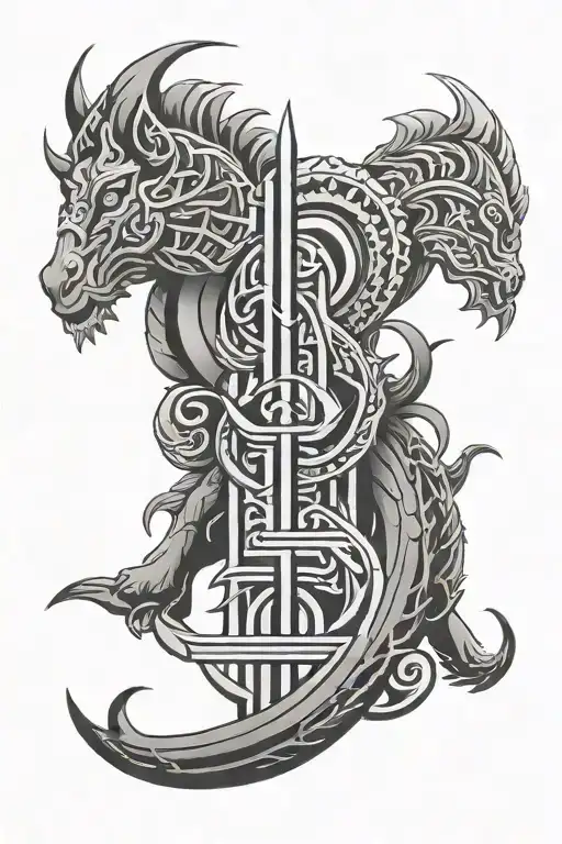 Please design a vertical tattoo inspired by ancient cuneiform script for the phrase "I am the strongest". This tattoo sh tattoo design idea