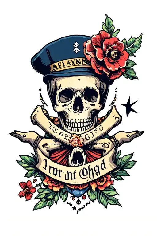 old school navy tatoo inspired tattoo design idea