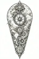 map with compass tattoo design idea