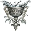 chalice pouring tattoo design idea