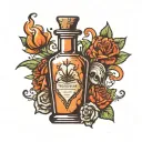 potion bottle tattoo design idea